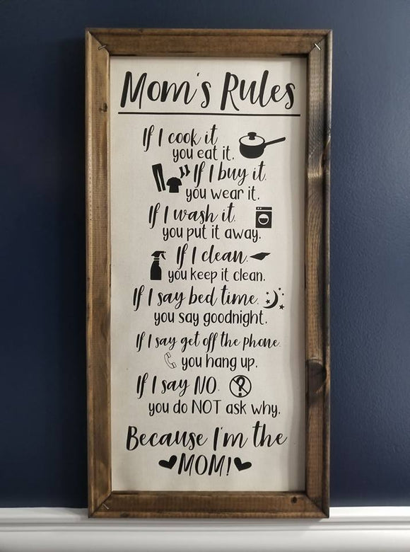 Mom's Rules Canvas